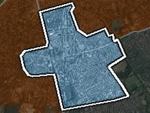 Luchtfoto van Bussum Centrum in Gooise Meren