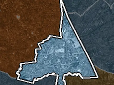 Luchtfoto van Centrum in Hilversum