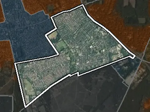 Luchtfoto van Eng in Gooise Meren