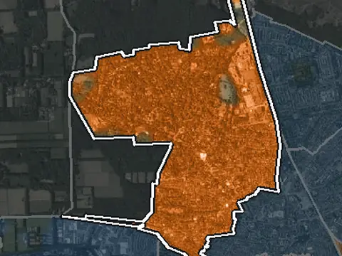 Luchtfoto van Noordwest in Hilversum