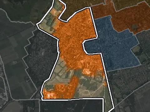 Luchtfoto van Spiegel in Gooise Meren
