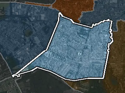 Luchtfoto van Zuid in Hilversum